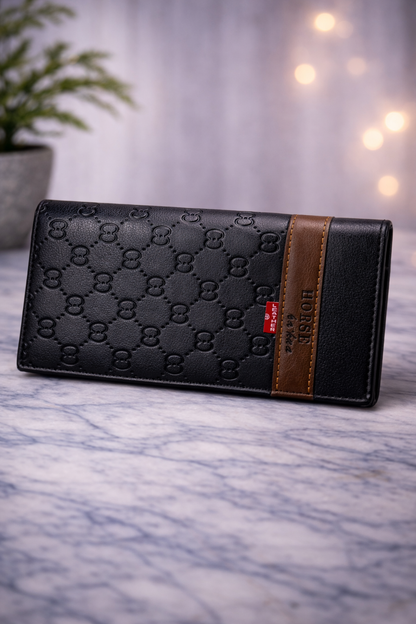 Luxury Embossed Bi-Fold Style Long Wallet