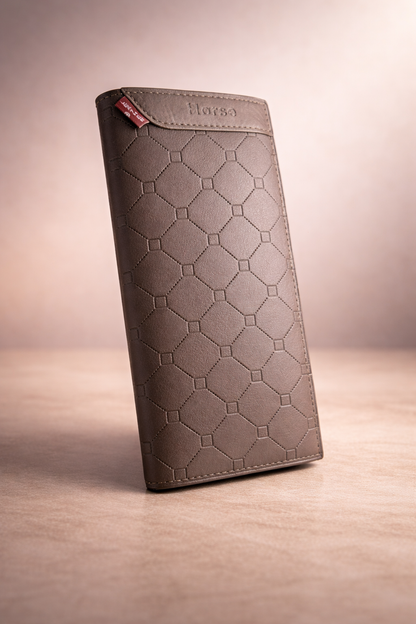 Luxury Embossed Bi-Fold Style Long Wallet