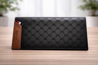 Luxury Embossed Bi-Fold Style Long Wallet