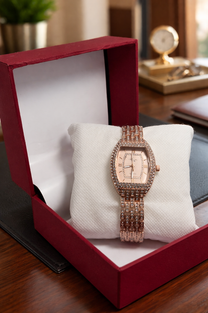 Premium Women’s Rose Gold Fashion Watch – Elegant Jewelry Style