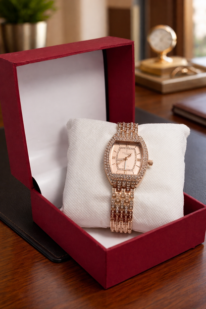 Premium Women’s Rose Gold Fashion Watch – Elegant Jewelry Style