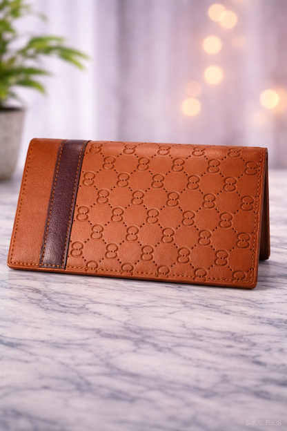 Luxury Embossed Bi-Fold Style Long Wallet