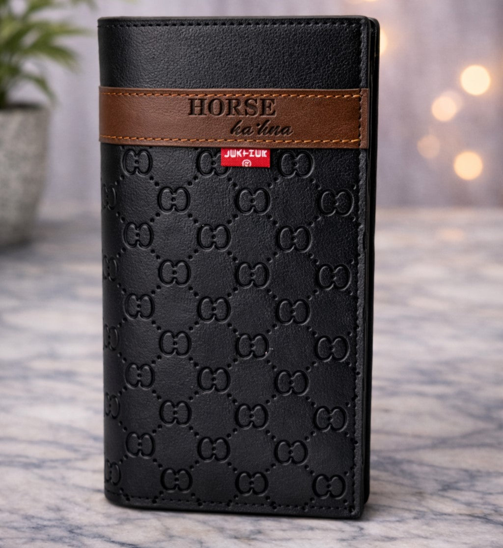 Luxury Embossed Bi-Fold Style Long Wallet