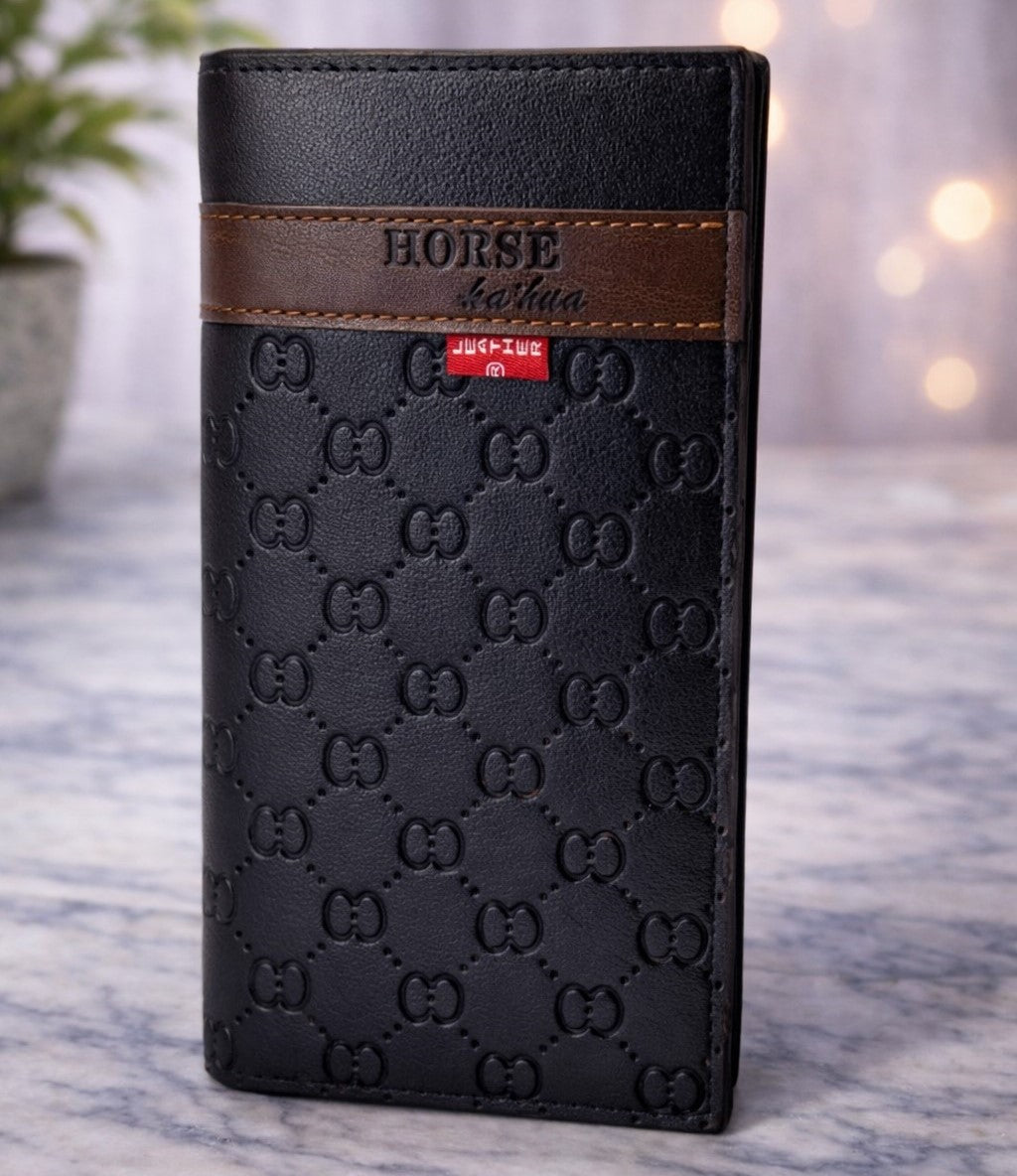 Luxury Embossed Bi-Fold Style Long Wallet
