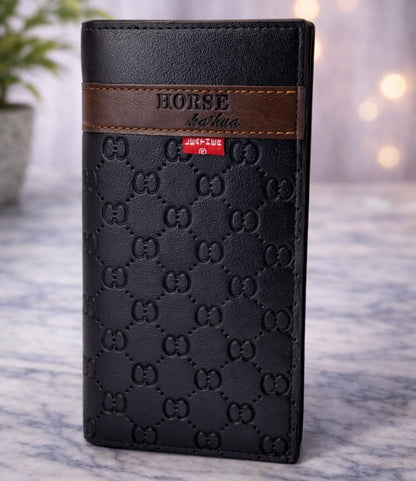 Luxury Embossed Bi-Fold Style Long Wallet