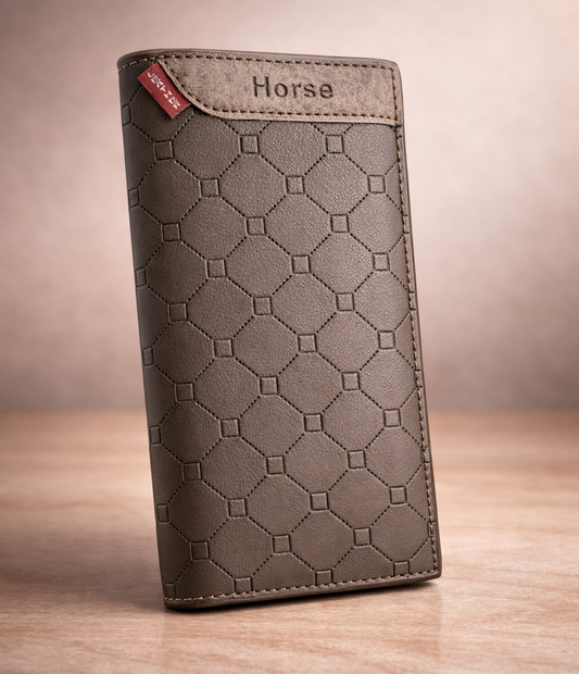 Luxury Embossed Bi-Fold Style Long Wallet