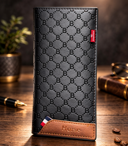 Luxury Embossed Bi-Fold Style Long Wallet