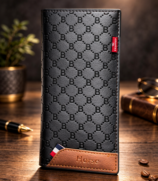 Luxury Embossed Bi-Fold Style Long Wallet