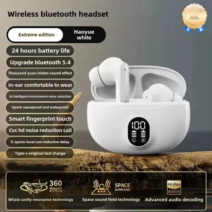 🔥 TWS Wireless Earbuds with LED Display – ENC Noise Cancellation, HiFi Stereo, Bluetooth 5.4  Airbuds with Mic