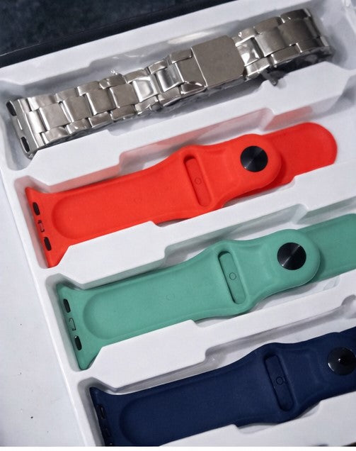 Ultra Smart Watch Complete Set – Premium Gift Box with 7 Interchangeable Straps with Airbuds pro 2